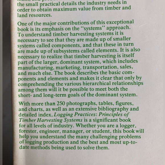 Logging Practices of Timber Harvesting Hardcover Book - Picture 5 of 16